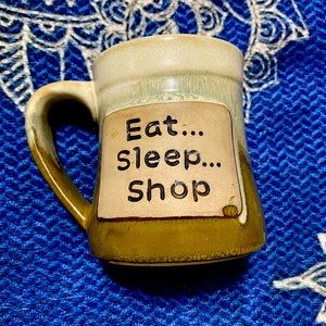 Eat, sleep, shop coffee mug